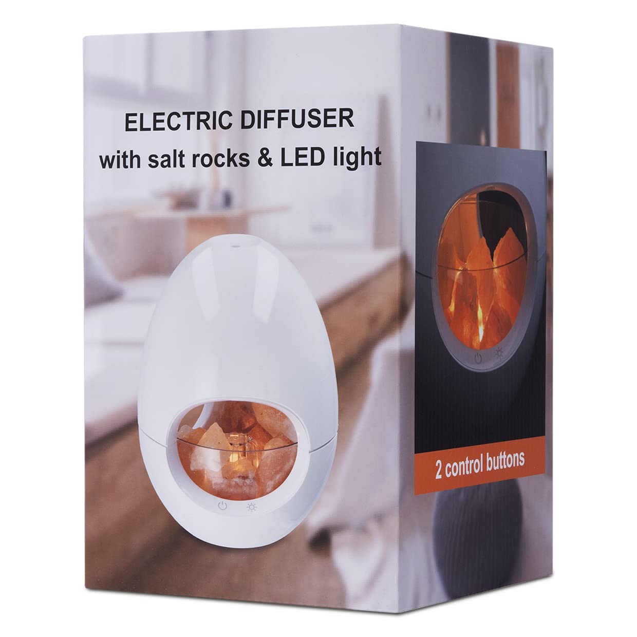 Diffuseur Electrique Ultrasonique des Huiles Essentiellesavec de Sel Rose et LED Light - 250ml/6 Heures - Lampe Diffuseur d'Arôme de Sel de l'Himalaya - Humidificateur et Ioniseur - Lampe de sel Rose