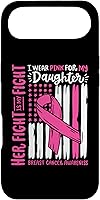Vista 27 de Breast Cancer Flag I Wear Pink Daughter Her Fight My Fight Case for iPhone 16