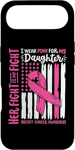 Vista 70 de iPhone 11 Pro Max - Bandera de cáncer de mama I Wear Pink Daughter Her Fight My Fight Case