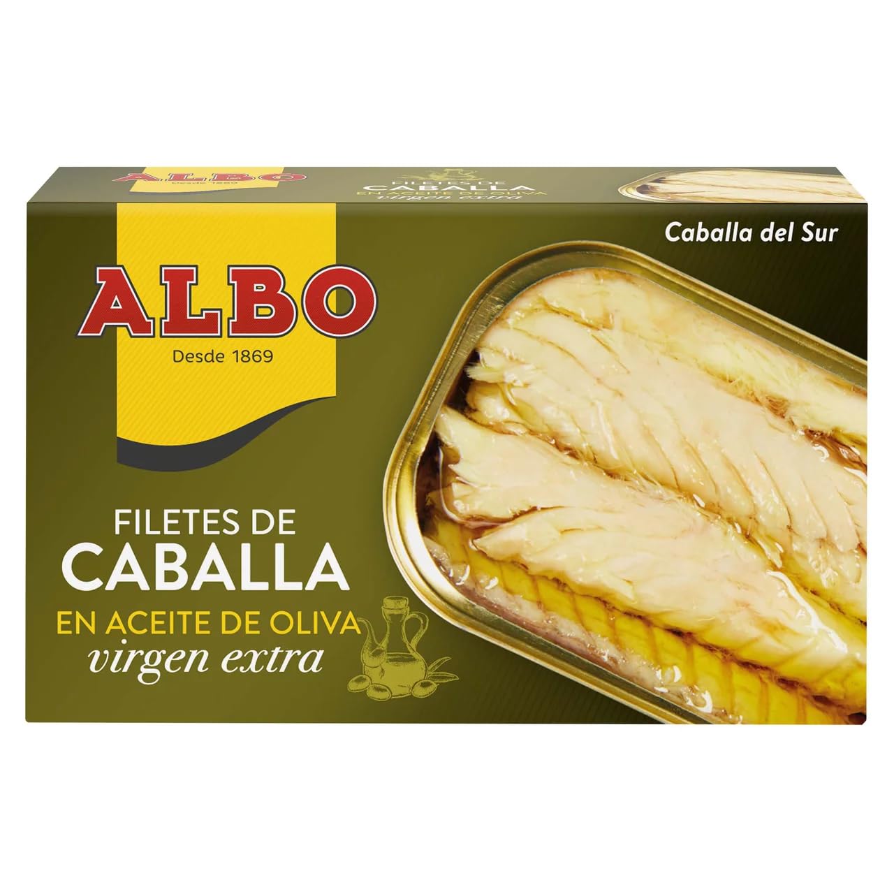 ALBO Südmakrele in nativem Olivenöl extra, Filets, Dose 85 g. 9er-Pack