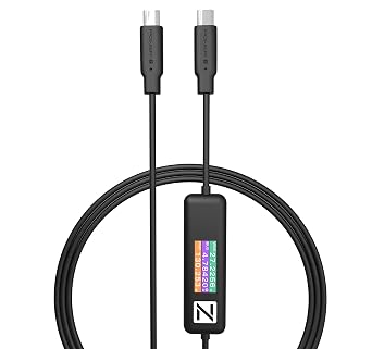 ChargerLAB Power-Z AK001 Multi-Function 240W USB PD Charging Test Cable with Color Display Compatible with USB-C Devices 1.5M/5FT