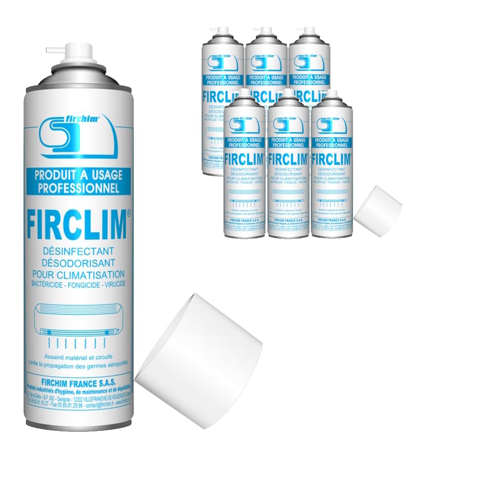 FIRCLIM X6 | 6 Sprays nettoyant, désinfectant et anti-acariens pour système de climatisation | FIRCHIM (6)
