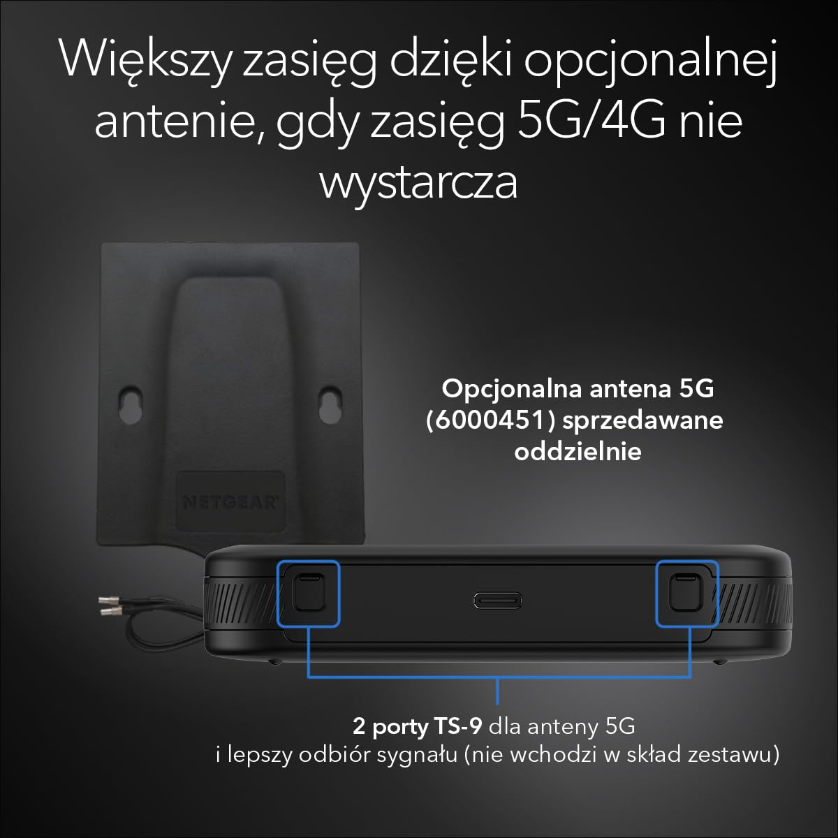 NETGEAR Nighthawk M3 — mobilny router 5G WiFi 6 z prędkością 2,5 Gb/s — odblokowane gniazdo SIM — punkt dostępu do sieci dla pracy i domu — 5G/4G — AX3600, obsługuje 32 urządzenia (MH3150)