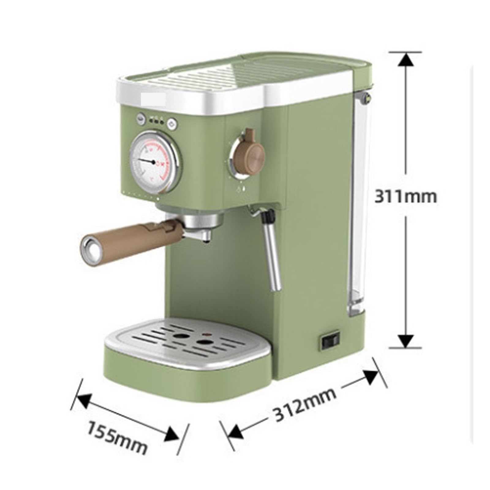Włoski ekspres do kawy Retro zielony spieniacz do mleka ekspres do kawy w proszku kapsułka espresso robienie napojów kawowych, ekspres do kawy