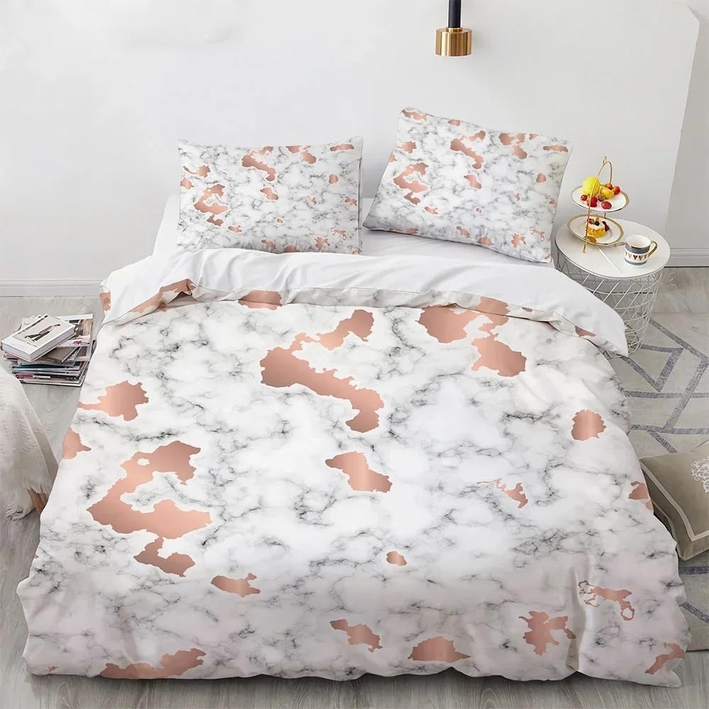 Parure de lit 200x200 avec fermeture éclair pratique en microfibre douce rose