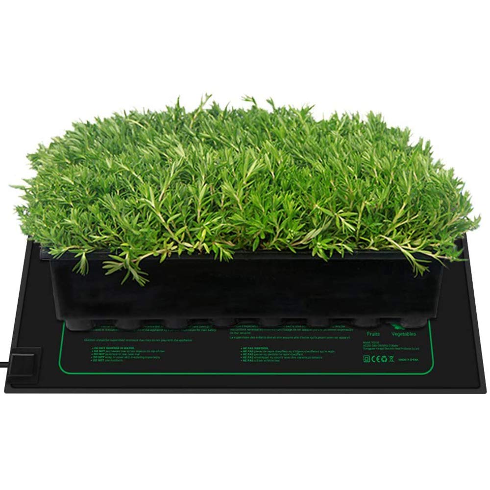 LERWAY Alfombrilla térmica Duradera para plántulas, Manta Calefactora de Germinación Semilla Almohadilla Calentadora Impermeable de Plantas, 52.7 x 25.4cm, 21W (Paquete de 2)