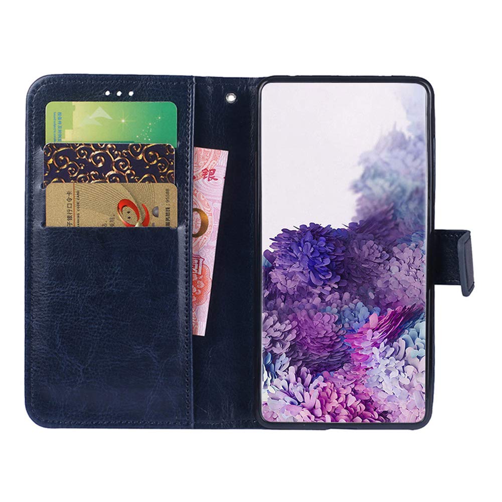 Cover Nokia 8.3 5G, Custodia Pelle con Magnetica, Flip Libro Silicone TPU Bumper Portafoglio Fondina Antiurto Case Caso per Nokia 8.3 5G, Blu Scuro