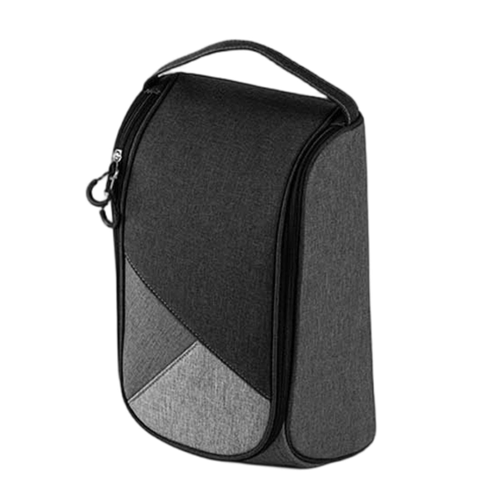LOVIVER Borsa Scarpe Golf Grande capacità Porta Scarpe con Maniglia Ventilazione Traspirante Impermeabile in Poliestere Adatta per Sport Viaggio Palestra Atti, Nero