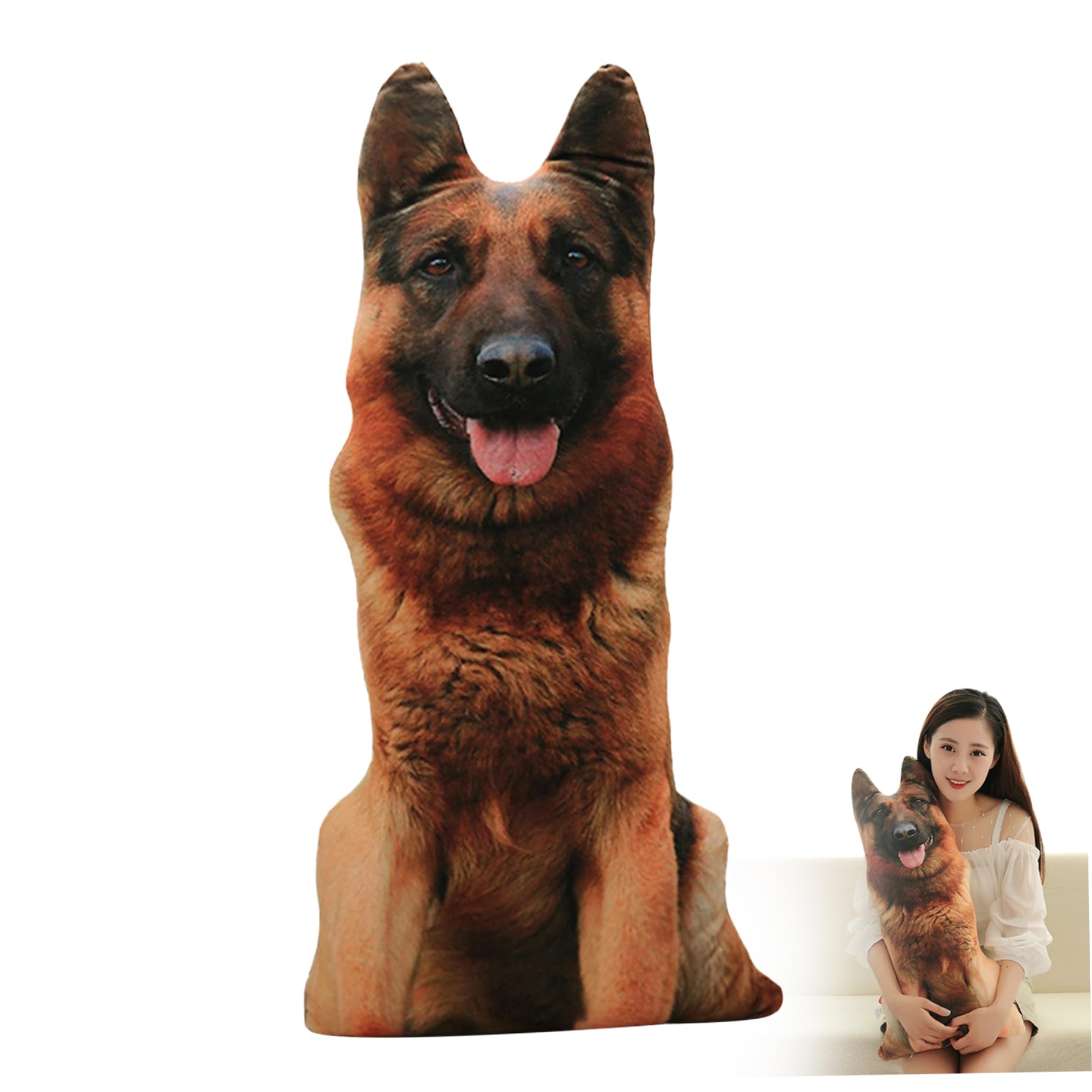 Oreiller chien wolfhound coussin peluche 3D pour soulager le dos