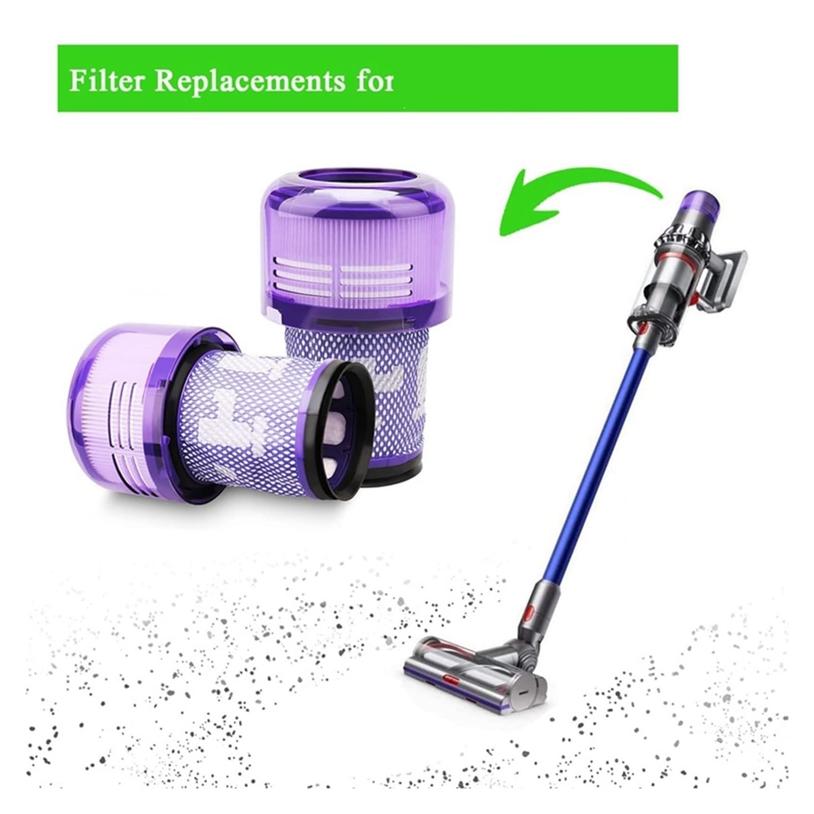 Lipski 971517-01 Piezas de Repuesto for Filtro HEPA de aspiradora Accesorios for aspiradoras Piezas de Repuesto for aspiradora, compatibles con Dyson V12