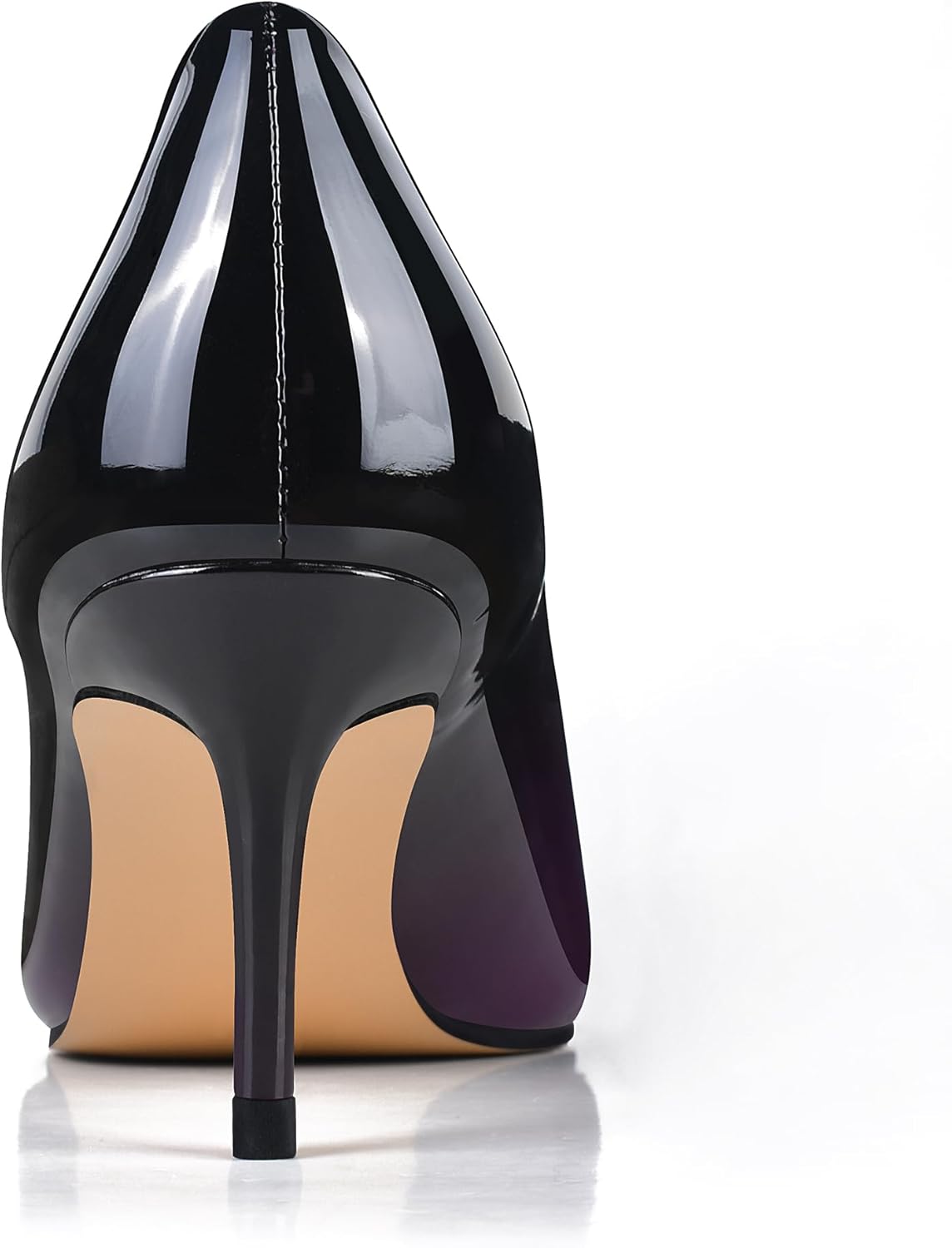 XINIUNIU Kitten Heels for Women Pumps Gradient Patent Leather 2.25 inches 6CM Formal Sexy Fashion Stiletto Dress Wedding Shoes Pointed Toe - Image 7