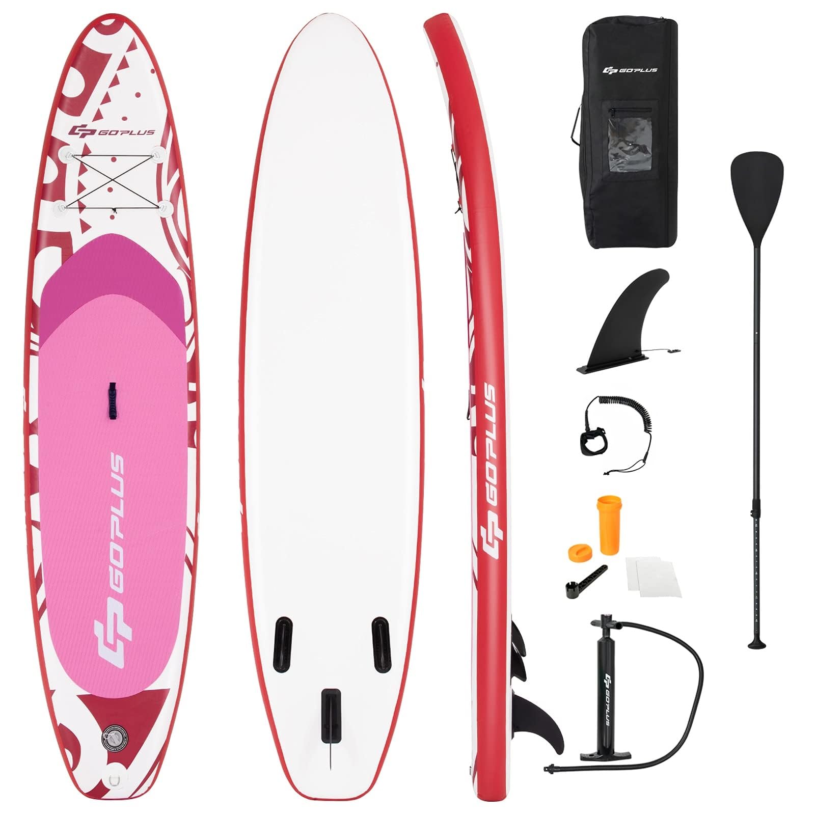 COSTWAY SUP Gonfiabile Adulti 305/335 cm, Stand Up Paddle Gonfiabile con Pinne, Leash, Pagaia, Pompa, Kit di Riparazione e Borsa, Carico Massimo 120 kg