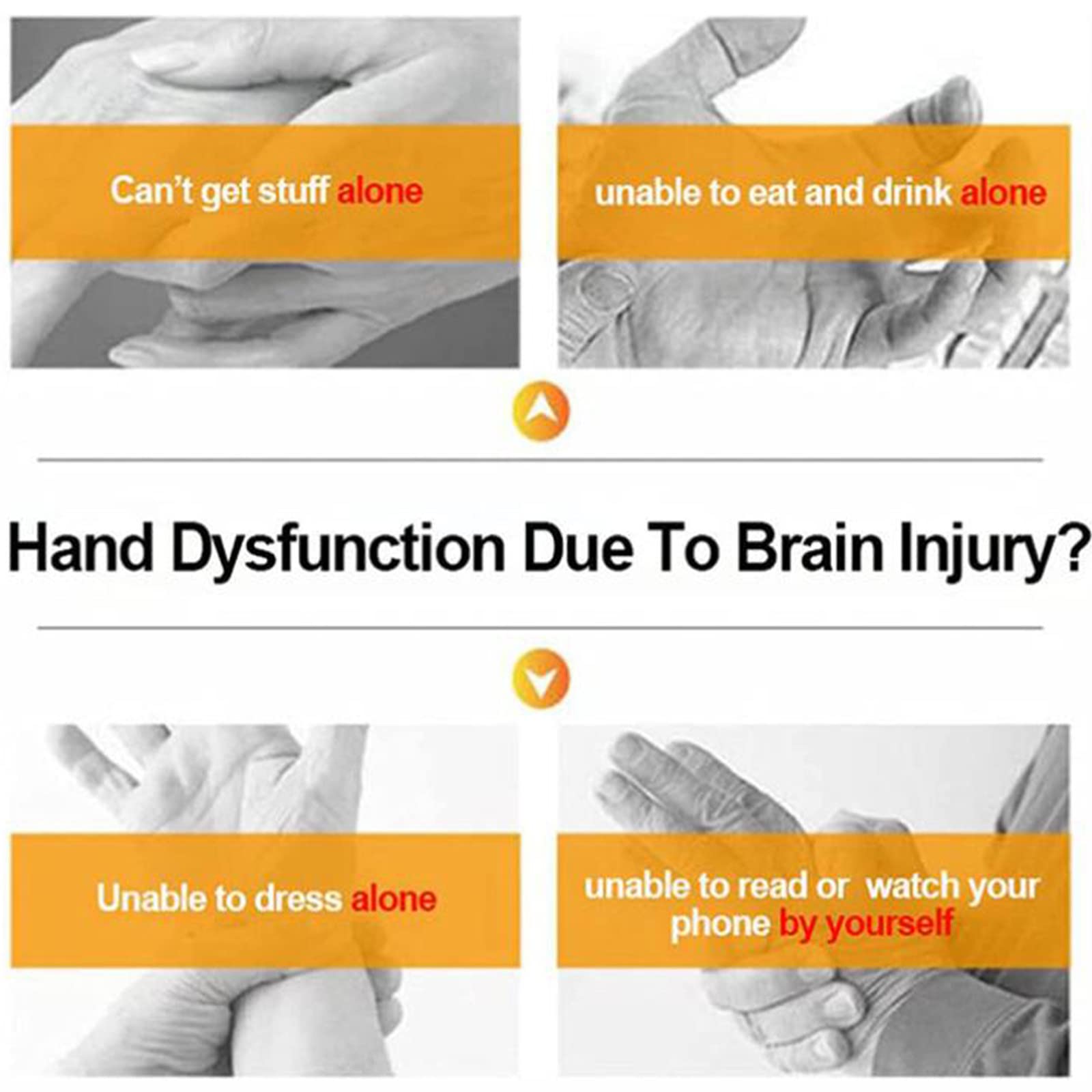 Elektrische Rehabilitationshilfstrainingshandschuhe, Für Schlaganfall-Hemiplegie, Fingerglättungsorthese, Handerkrankungen, Kinder, Junge Erwachsene Und Ältere Menschen,L-Linke Hand