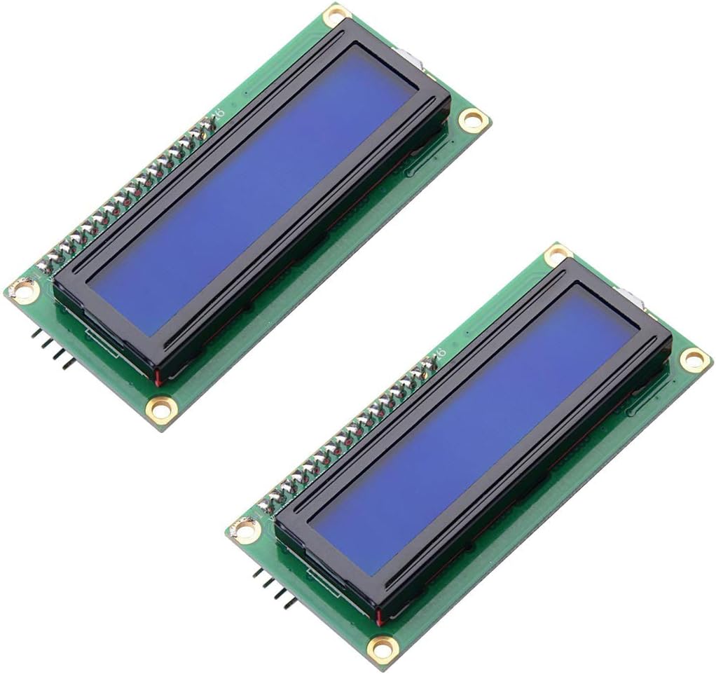 HiLetgo2pcs IIC/I2C/TWI/SPI Serial Interface 1602 LCD Display Module with Blue Backlight Controller Character for Arduino Uno R3 Mega 2560