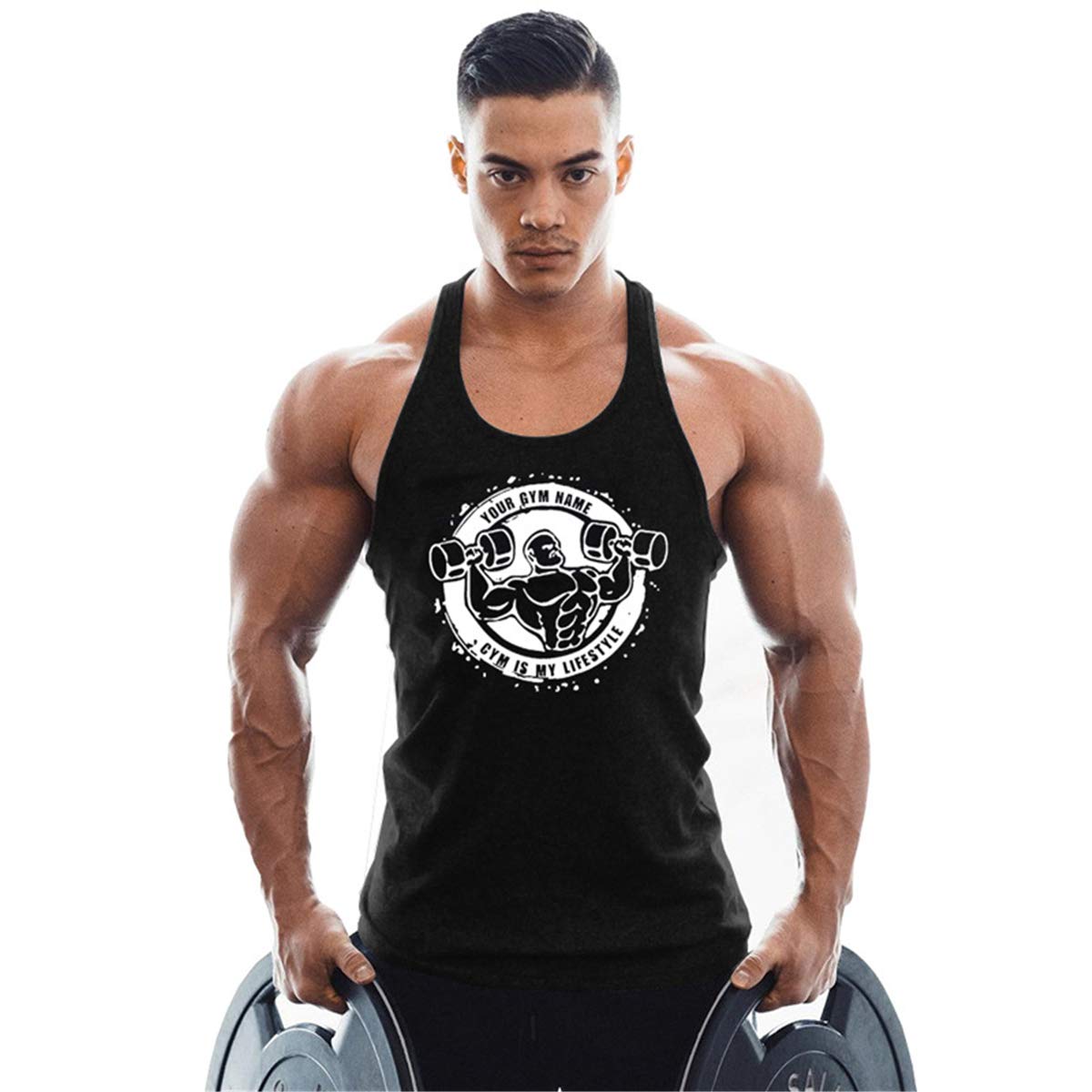 Gym Camisetas de Tirantes Culturismo Fitness Deportiva Tank Top Gimnasio Chaleco