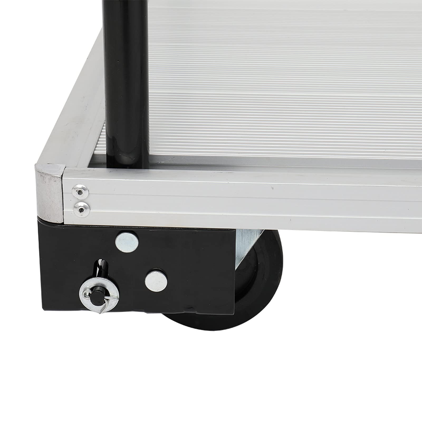 Platforma ręczna składana aluminiowa ciężarówka platformowa ze stalowym składanym uchwytem platforma ruchoma wózek do pchania wózek na kółkach wózek ręczny 350 kg składany, 90 x 60 x 82 cm