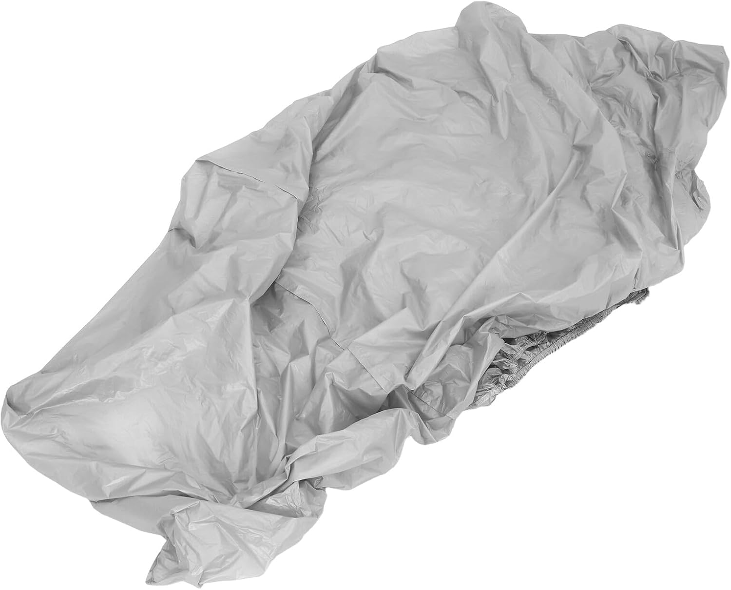 Car Cover Silver Gray Sedan Full Protection Sun Shade Outdoor Weatherproof Automotive Exterior Shield (Similar to the stock photo)