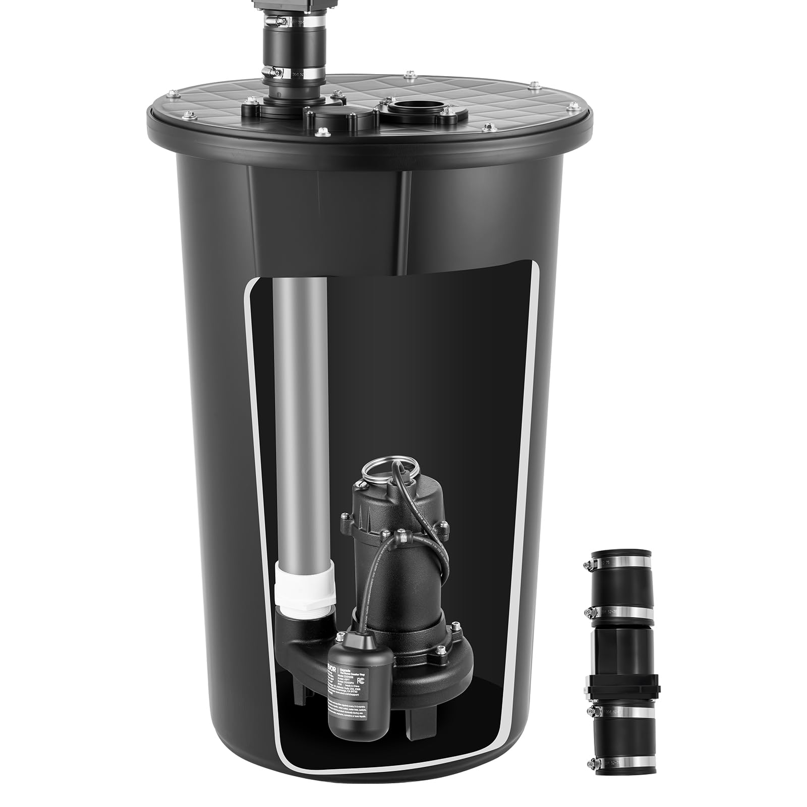 Photo 1 of VEVOR Sewage Grinder System, 1 HP, 5100 GPH, Cast Iron, 120V