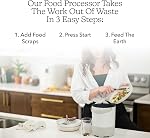 Food Cycler Eco 5 Award-Winning Kitchen Food Recycler | Indoor Composter Bin Alternative | Electric Countertop Food Disposer with Odorless 5L Indoor Food Waste Bin for Easy Waste Management | White
