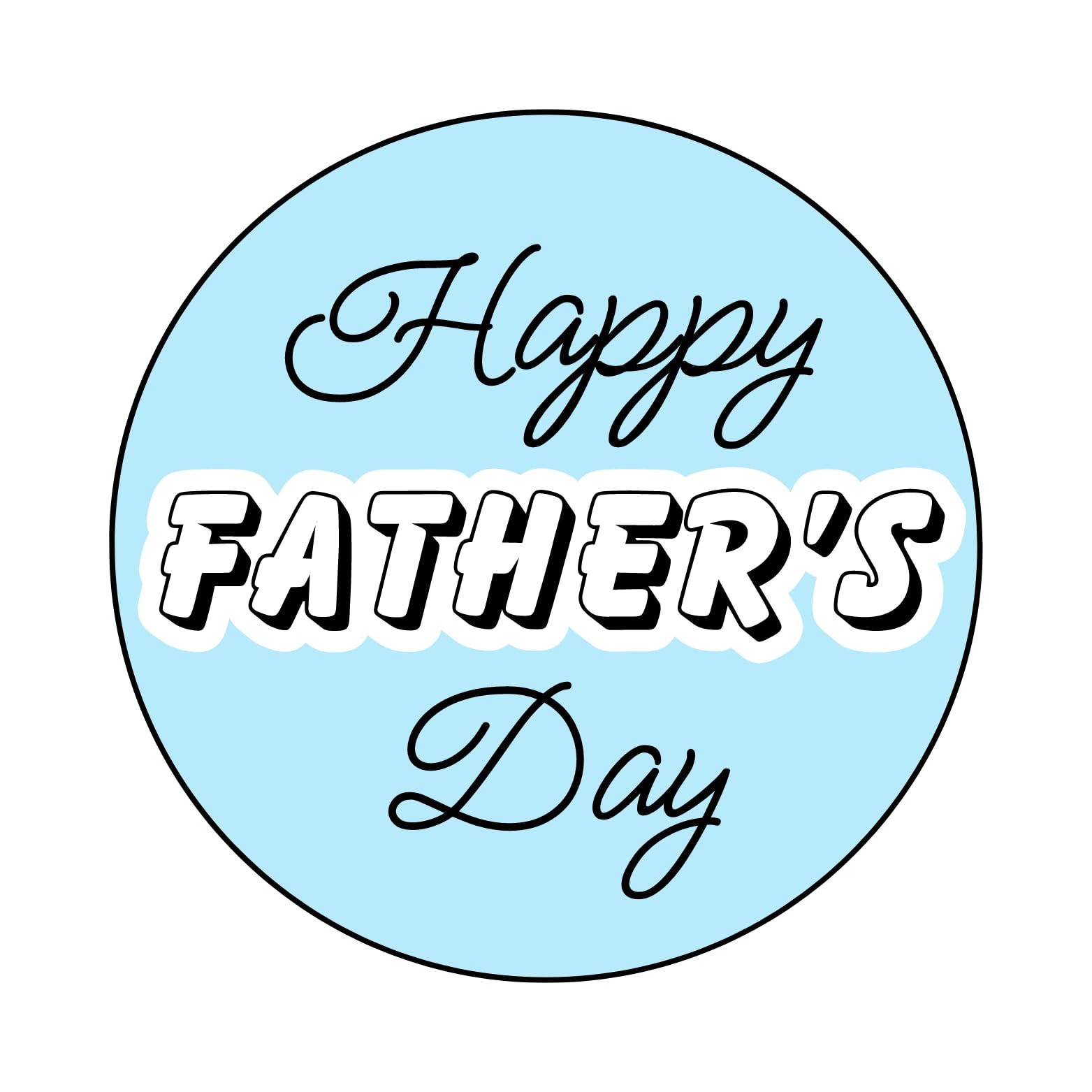 Large Happy Father's Day Stickers, parcel, cute stickers, tags, printed labels, self adhesive, postage