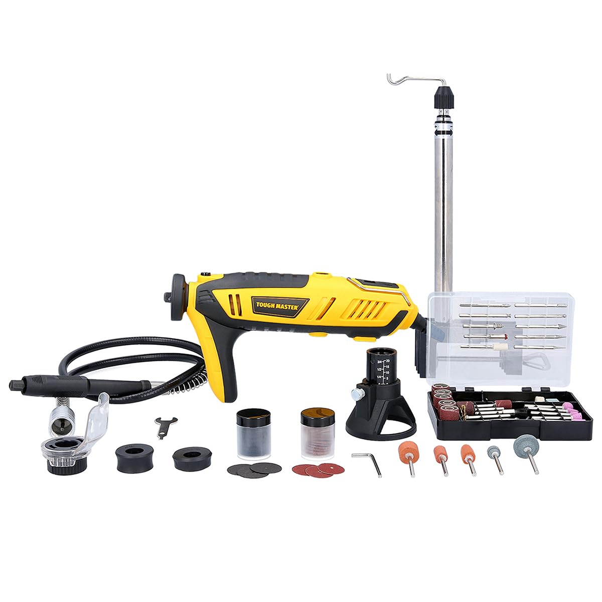 200W Rotary Multi Tool Grinder 127pc Accessory Set 40-Level Speed Dremel Type