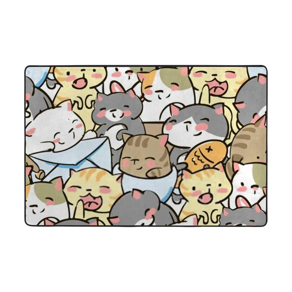 Tapis velours corail chat grand tapis de sol salon en tissu coton stretch