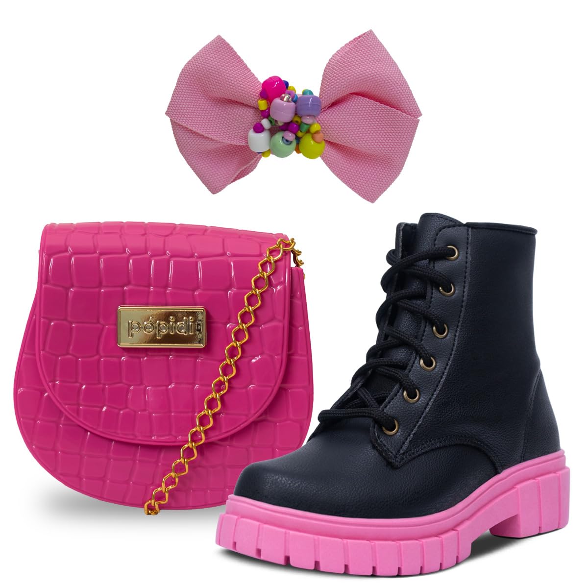 Kit Bolsa Presilha E Coturno Bota Infantil Salto Tratorado Feminino Menina K07 em promoção! Veja a oferta e mais achadinhos de Botas & Galochas Infantis 9 Hoje é o melhor dia para comprar Kit Bolsa Presilha E Coturno Bota Infantil Salto Tratorado Feminino Menina K07 com aquele preço maroto! Promoção! Aproveite a oferta! 9