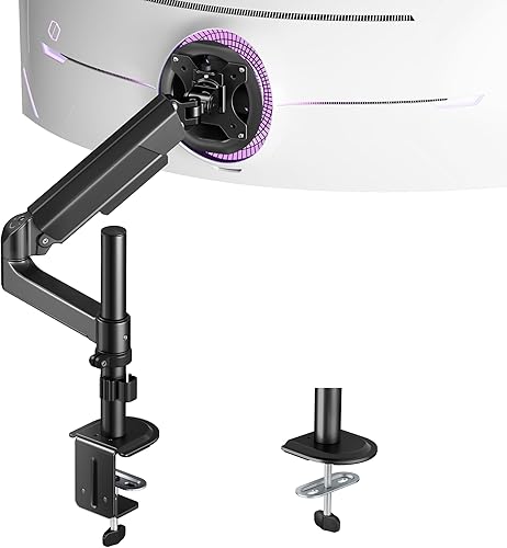 Miniatura 10 de ARES WING Soporte para Monitor Dual - Brazo de Monitor Ultraancho para Pantalla Curva de Servicio Pesado de 17 a 40 Pulgadas hasta 26.4 libras con