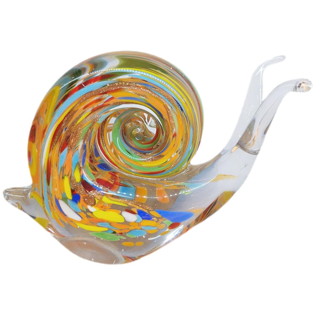 Figurine escargot en verre : objet déco créatif et design élégant pour salon