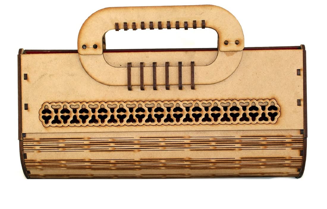 OE Wooden Handbag for Women | Laser Cut MDF Clutch Bag with Handle | Ethnic Designer Purse | Eco-Friendly Wooden Tote for Wedding, Party & Gifting-picture-21