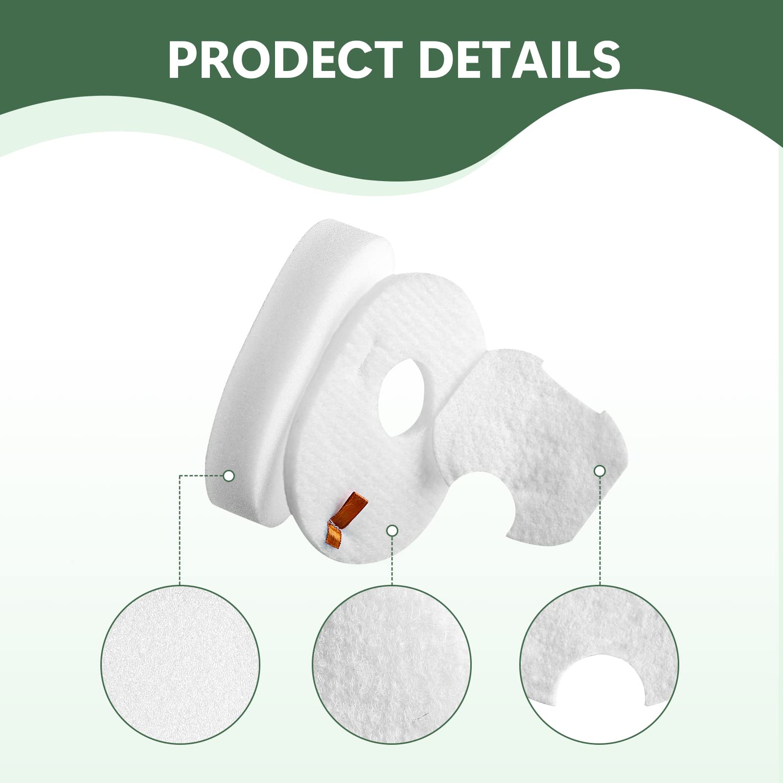 Kit de filtros de fieltro HV300 de repuesto para aspiradora Shark Rocket Rocket Rocket CS100, QS301, QS302, HV292, HV300, HV300W, HV301, HV302, HV303, HV305, HV308, HV310, UV450 parte XFFV300, 300.