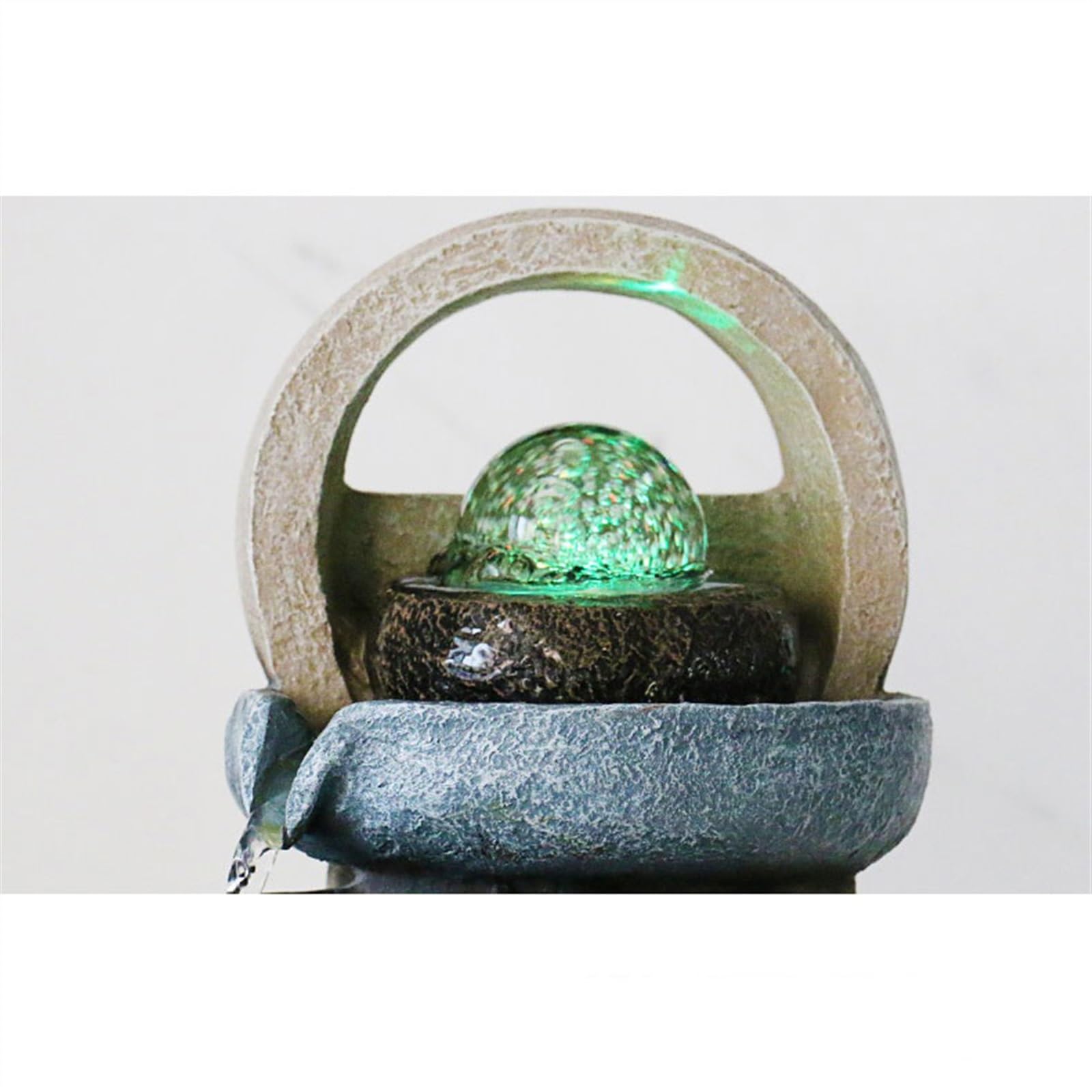 Fontaine d’Intérieur Cascade Ornements de bureau simples Ouverture de la fontaine à eau courante de pendaison de crémaillère Meubles for améliorer les ornements décoratifs Feng Shui Zen pour Méditatio