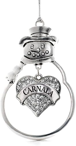 Miniatura 196 de Inspired Silver - Adorno Colombia Charm - Adorno de muñeco de nieve con forma de corazón de plata pavé con joyas de circonita cúbica