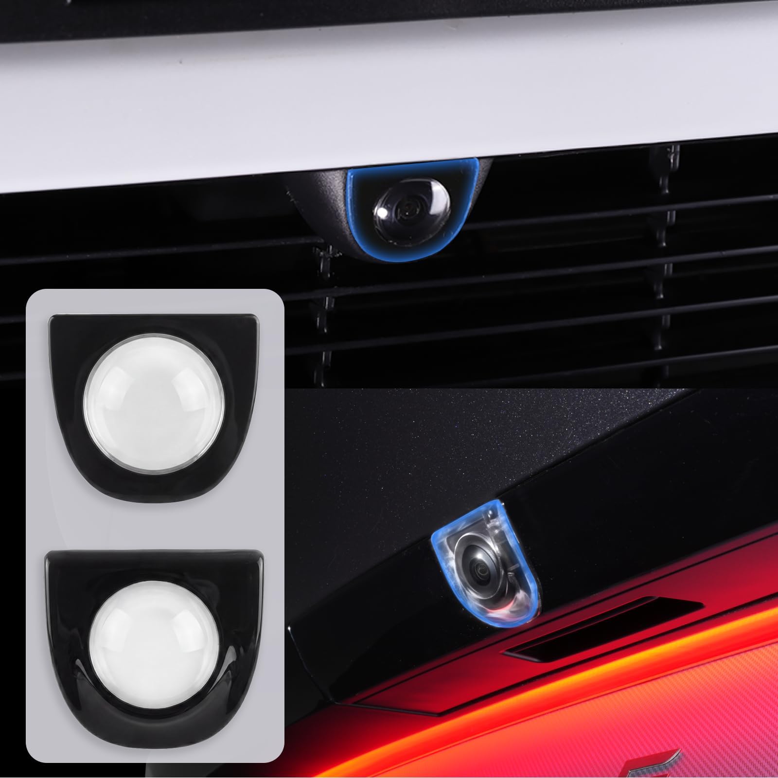 Photo 1 of 2 Pack Front & Rear Car Camera Lens Protector Covers for Tesla Model Y Juniper & Model Y L(Premium/Performance Accessories 2026 2025),Ultra Clear View Camera Guard- Rear Cover Not Fit Standard Version