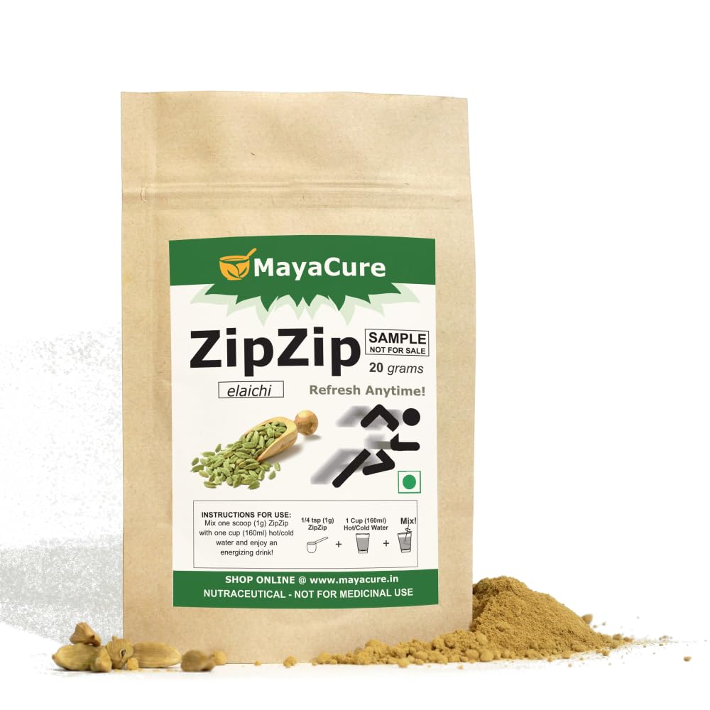 TRY FREE SAMPLE - MayaCure ZipZip Energy Drink Powder Mix (Elaichi) (B0D8W9PHC6) Amazon Price History, Amazon Price Tracker