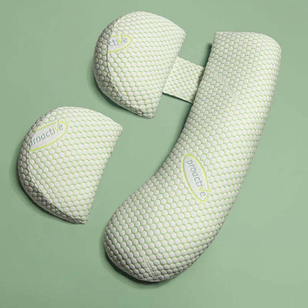 DYRBF, Cuscino per gravidanza a forma di U, per chi dorme di lato, a forma di H, con fodera in cotone, lavabile in lavatrice, supporto per pancia per donne incinte, rosa, bianco, verde, grigio