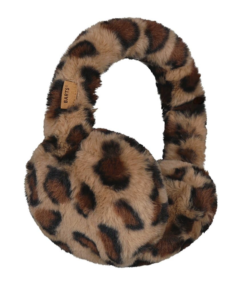 Barts Women's Brown Big Fur Earmuffs-Leopard