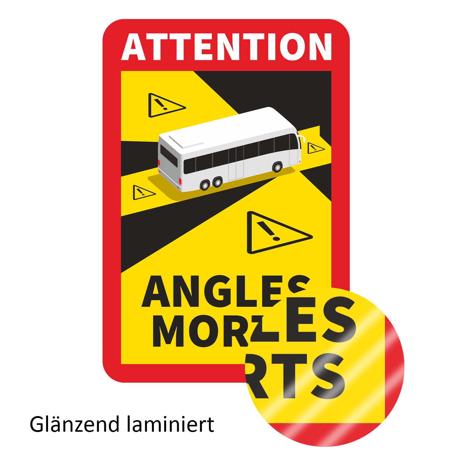Angles Morts hin682 - Calamite per la Francia, 3 pezzi, con protezione UV, resistente alle intemperie, autobus e camper