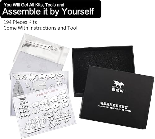 Miniatura 6 de Wollet Steel Warcraft - Rompecabezas de xenomorfo de metal 3D para adultos y adolescentes kits de modelos de rompecabezas para adultos juguete