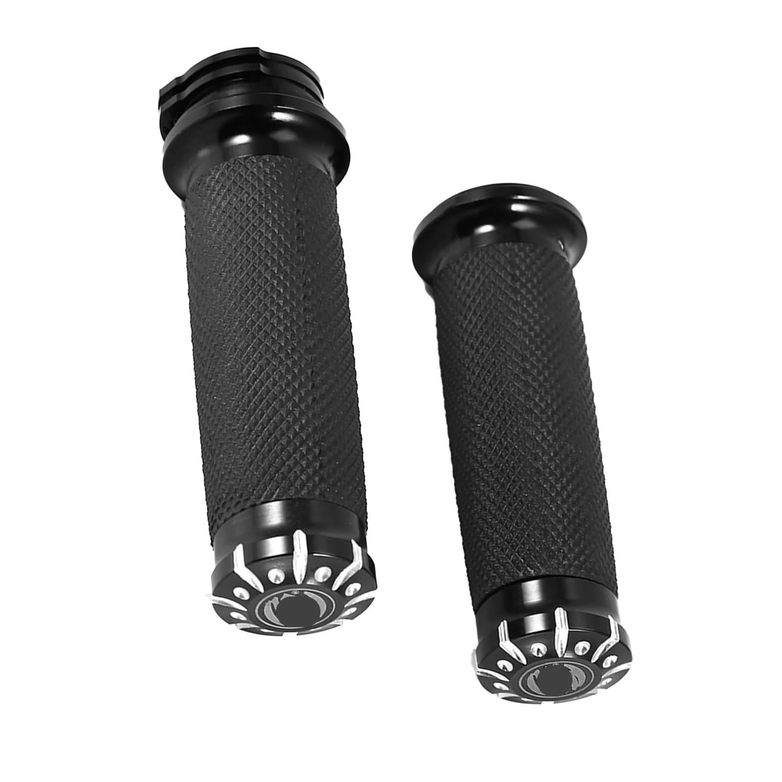 Moto Paire poignées Guidon Poignées de Guidon Moto 1 Pouce pour Softail Chopper Noir pour VRSC XL XR pour Dyna pour 96-07 pour Touring