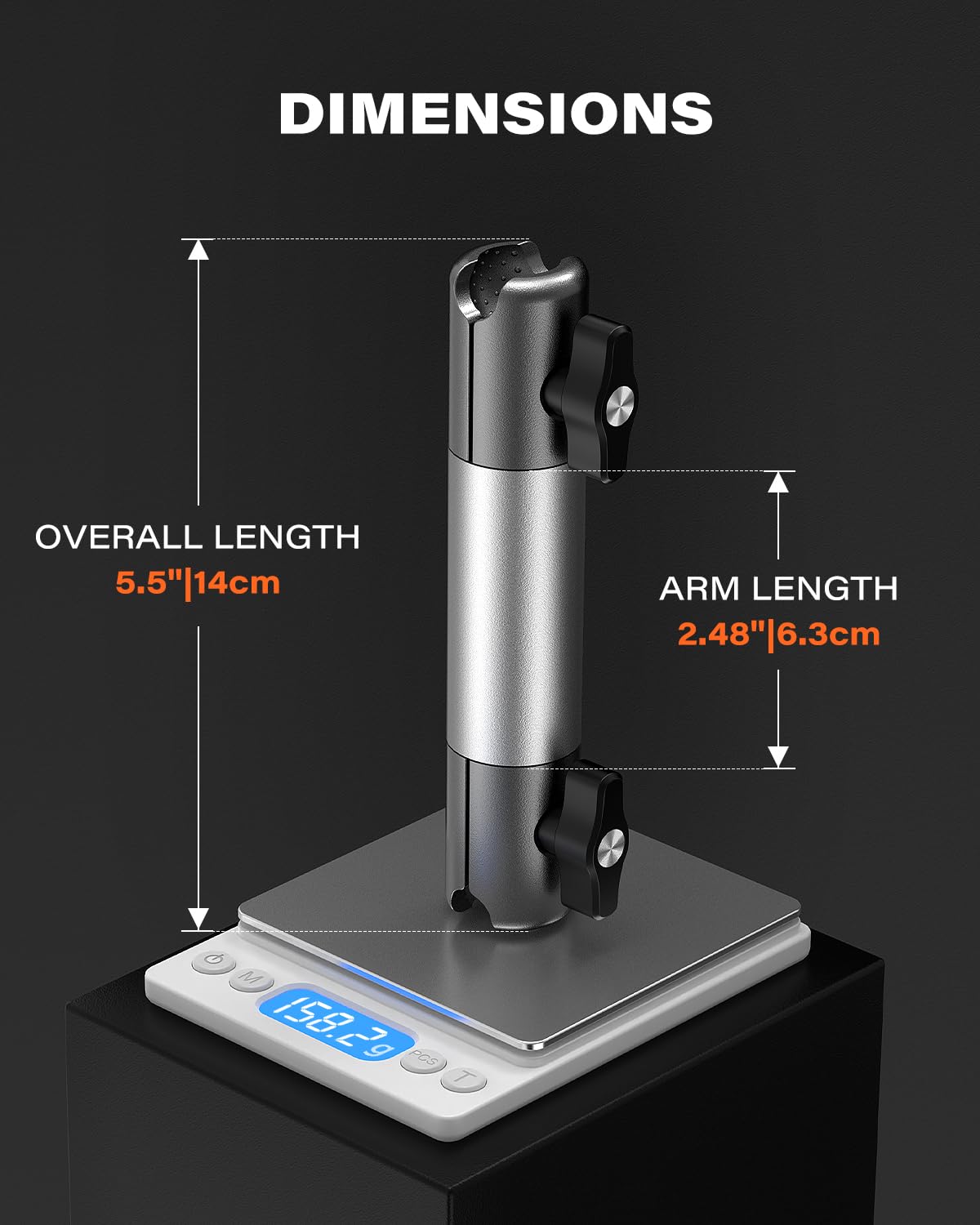 APPS2Car Soporte magnético resistente para teléfono | Brazo de aluminio | Imanes N55 de doble anillo | Se adapta a portavasos de 3 a 4 pulgadas, rótula de 20 mm | Compatible con MagSafe iPhone