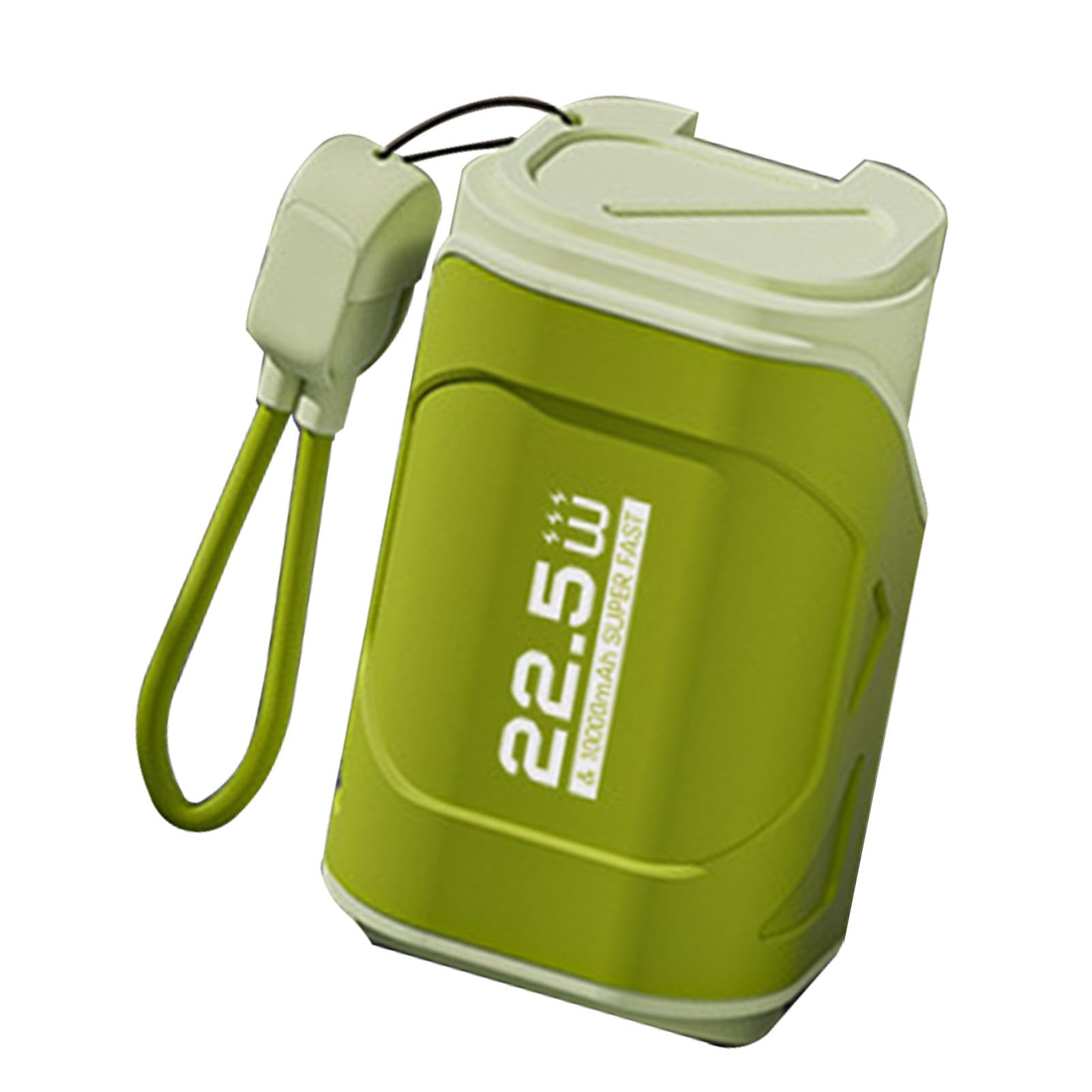 Power Bank da 10000 mAh con presa a muro e cavo CA 22,5 W Portatile da viaggio compatto e veloce per Pacco batteria esterno grigio siderale Pacco batteria USB C per (Verde Oliva)