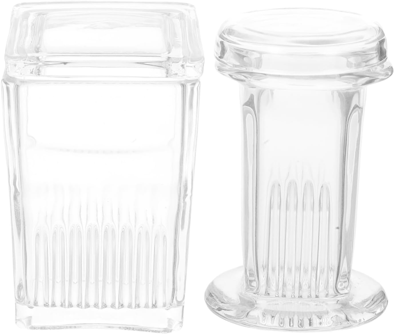 Unomor 2pcs High Transparency Glass Staining Jar Microscope Slide Tank Lid Slide Capacity Lab Glassware for Biology Medicine Chemistry
