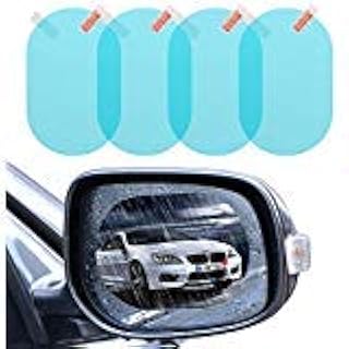 Foseal Oval Rainproof Rear View Drive Safely HD Clear Nano Coating Waterproof Anti-scratch Side Mirror Film (5.31x3.74in, 4 Pieces)