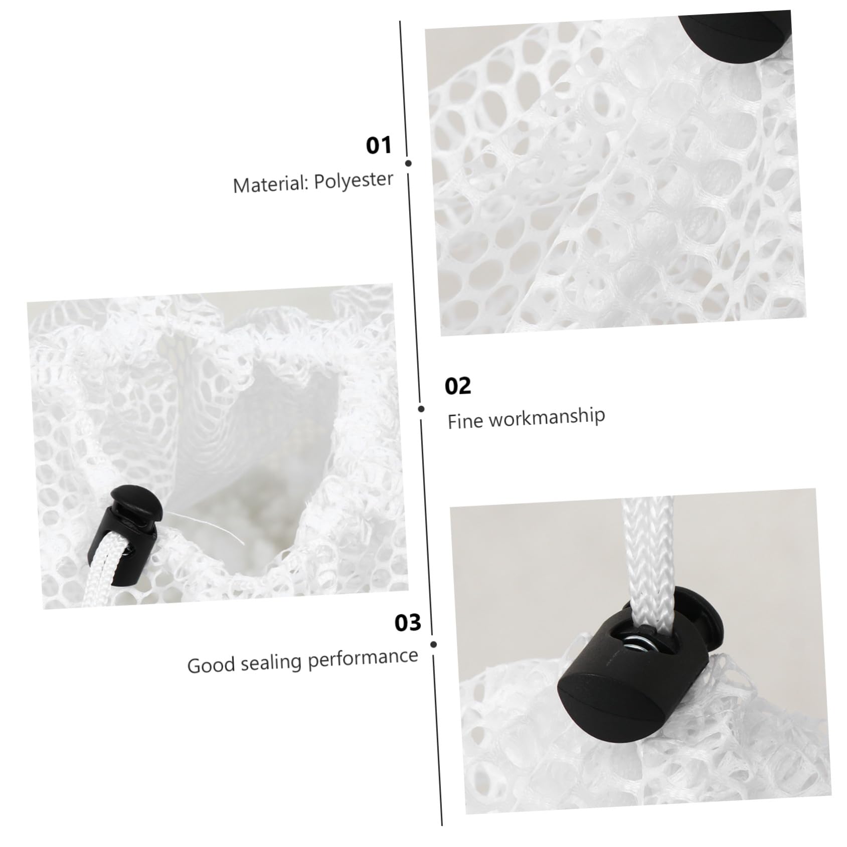 Cabilock 5 Stück Wäschenetz mit Kordelzug aus Polyester Robust und Schützend Verhindert Verformung der Wäsche für Waschmaschine und Haushalt zur Aufbewahrung von Socken und Spielzeug