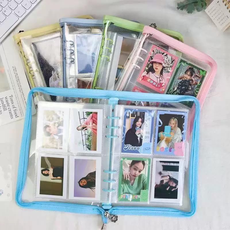 Miniatura 8 de Álbumes de carpetas para coleccionar calcomanías, 40 hojas, A5 (8.3 x 5.7 pulgadas), libros organizadores de calcomanías reutilizables con cierre de