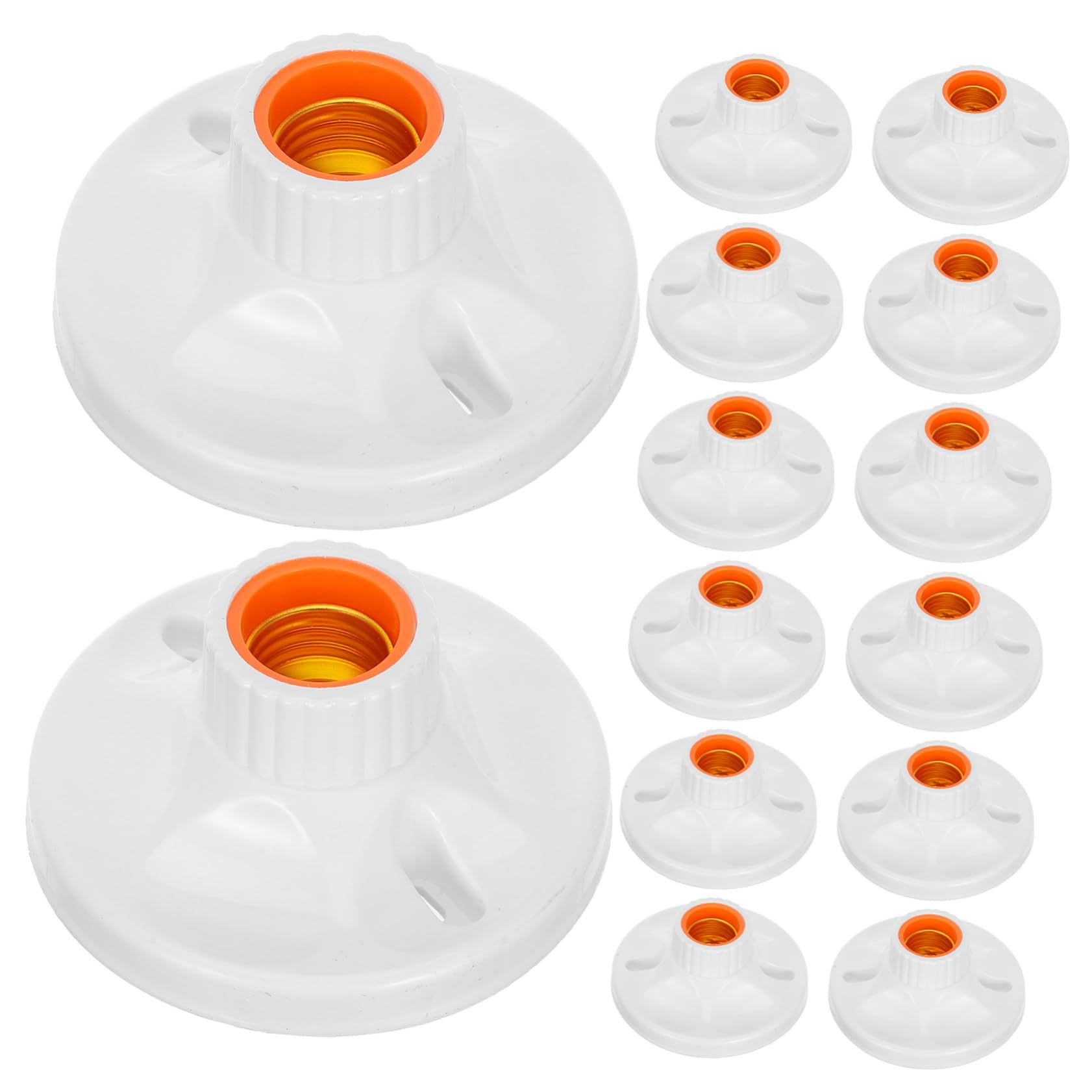 Lurrose Lot de 24 Douilles E27 pour Lampes Adaptateur en Cuivre et Bakélite, Socles Solide en Pp, Usage Polyvalent pour Applications Commerciales et Résidentielles