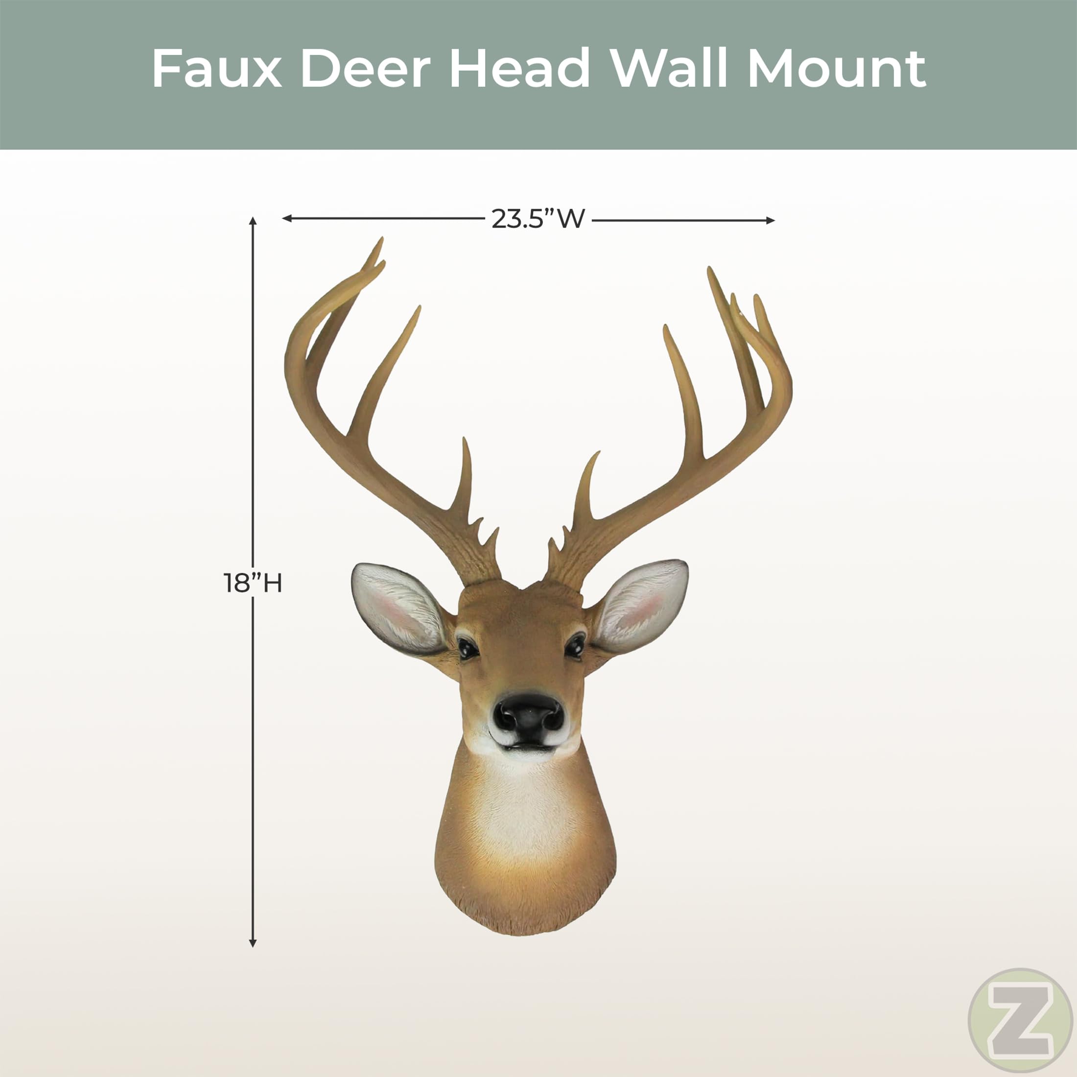 Amazon.com: Zeckos 12 Point Buck Deer Head Bust Resin Wall