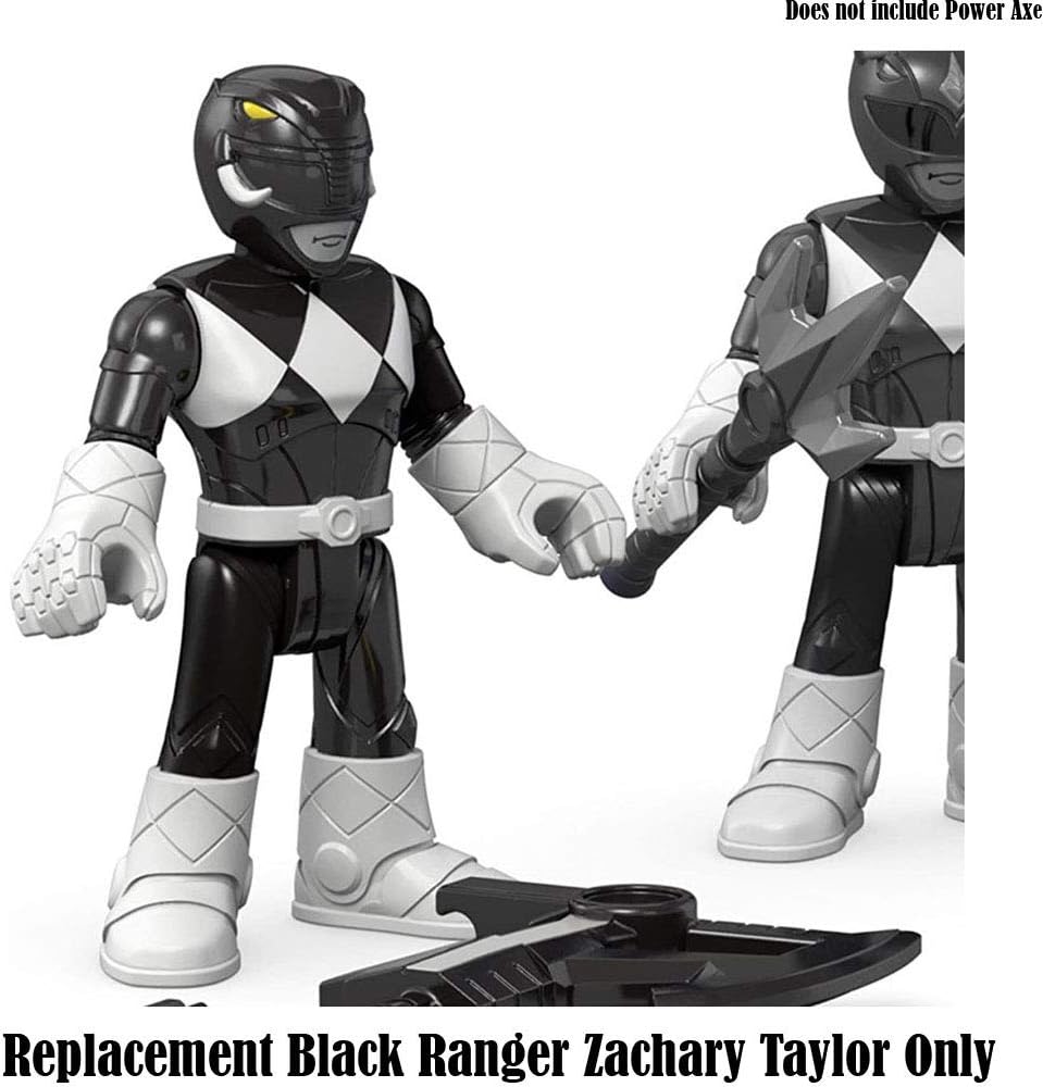 Imaginext Replacement Black Ranger Zachary Taylor Figure - Compatible With Power Rangers Playset CHH57