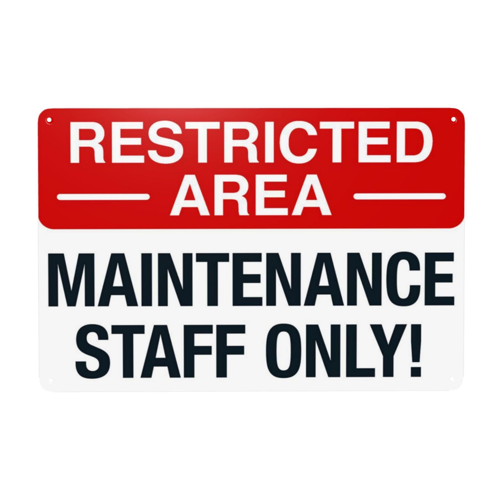 Post Exclusive Retro Access Sign, Equipment Maintenance Working Area Only Open For Professional Staff Plaque 12x8 Inch